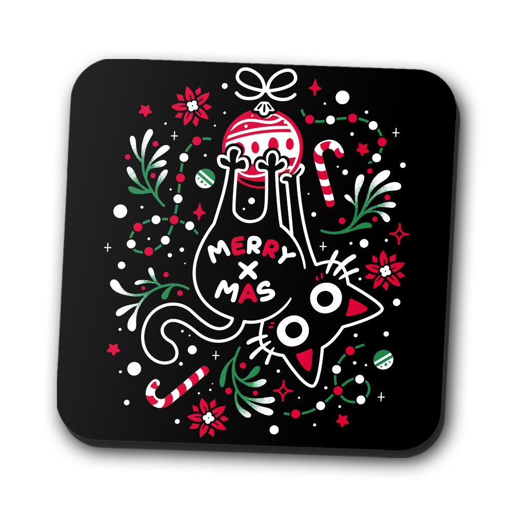Christmas Cat Butt - Coasters