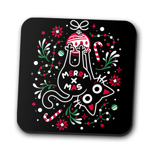 Christmas Cat Butt - Coasters