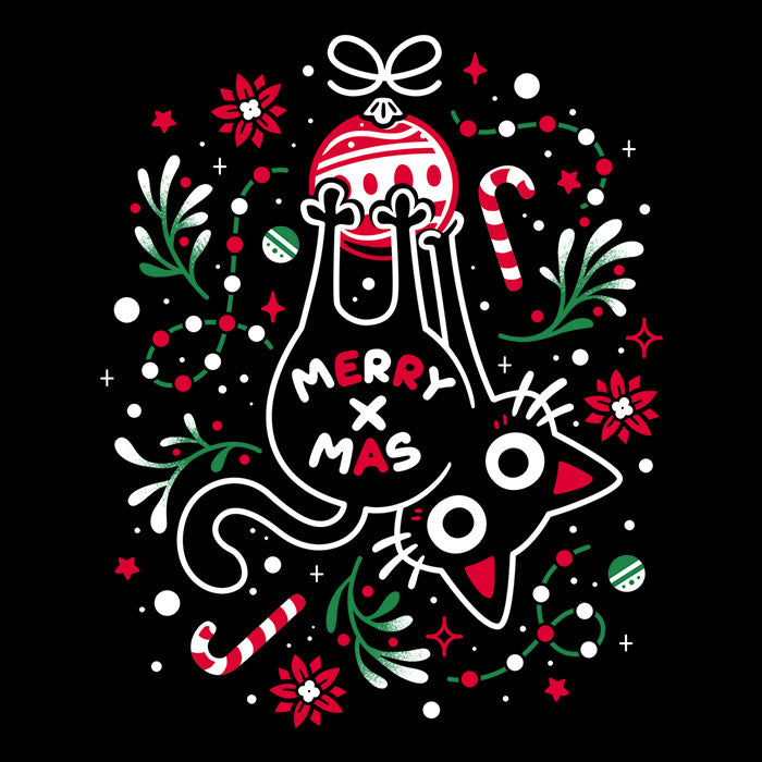 Christmas Cat Butt - Fleece Blanket