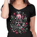 Christmas Cat Butt - Women's V-Neck