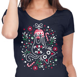 Christmas Cat Butt - Women's V-Neck