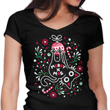 Christmas Cat Butt - Women's V-Neck