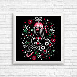 Christmas Cat Butt - Posters & Prints