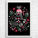 Christmas Cat Butt - Posters & Prints