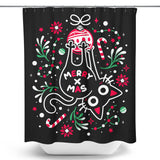 Christmas Cat Butt - Shower Curtain