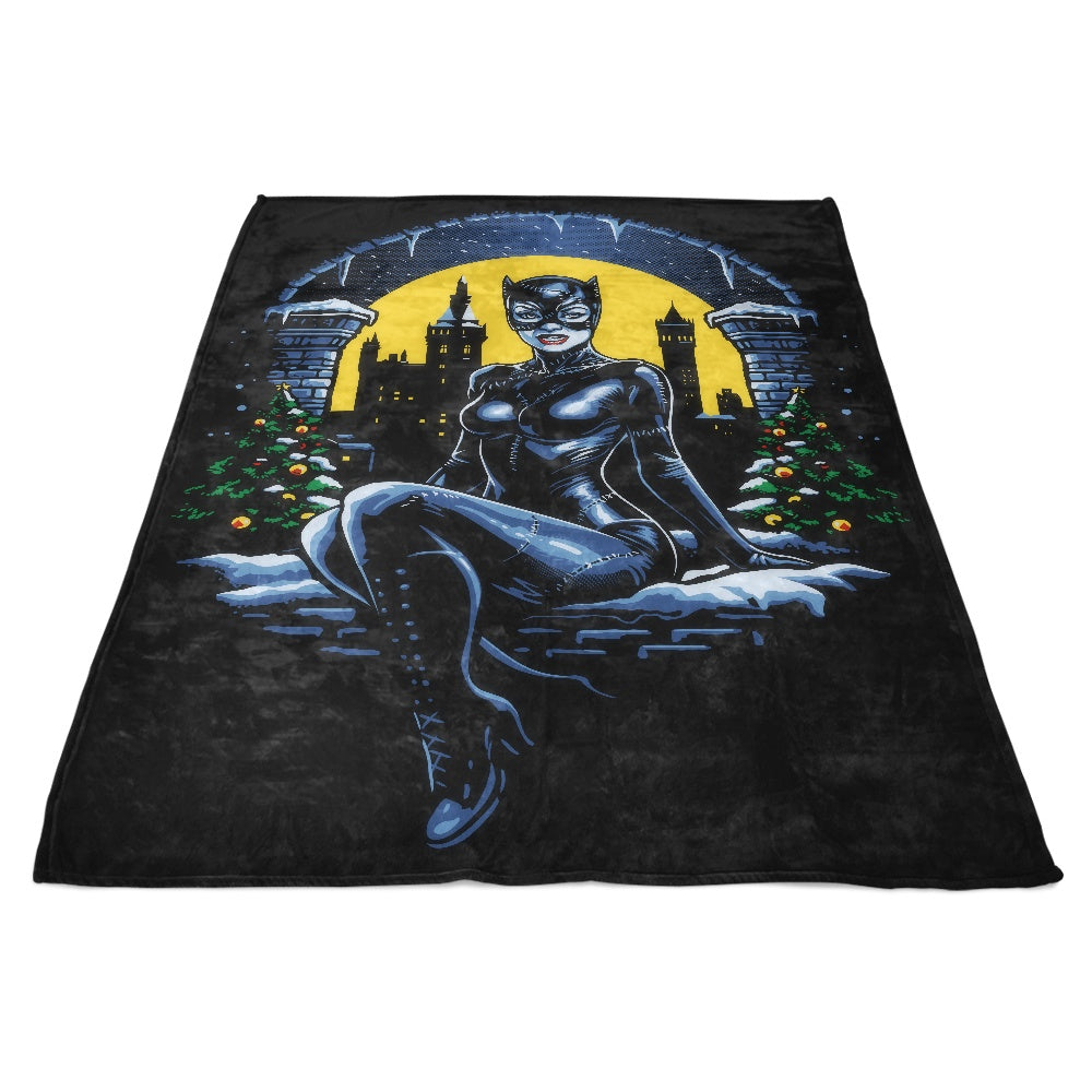 Christmas Kitty - Fleece Blanket