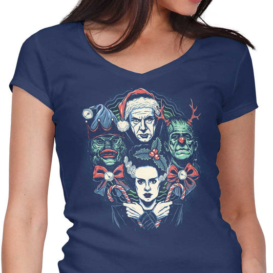 Christmas Monsters - Women's V-Neck
