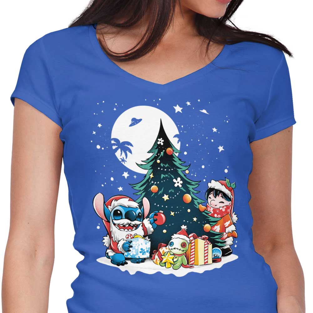 Christmas Ohana - Women's V-Neck