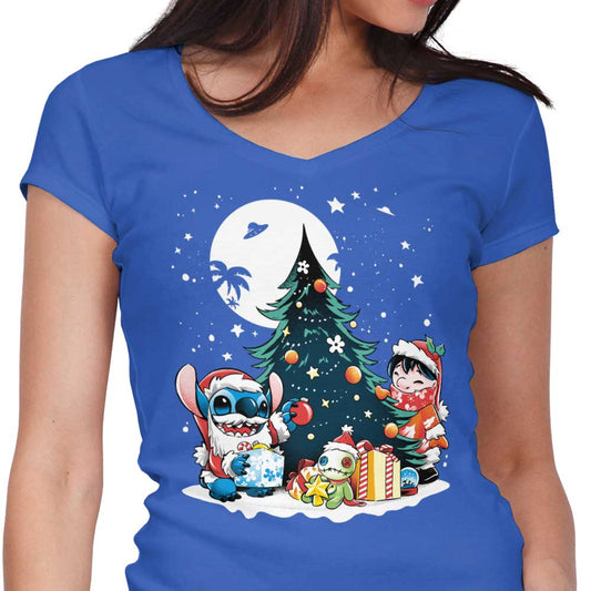Christmas Ohana - Women's V-Neck