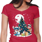 Christmas Ohana - Women's V-Neck