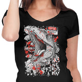 Clever Dino - Women's V-Neck