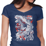 Clever Dino - Women's V-Neck