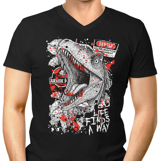 Clever Dino - Men's V-Neck