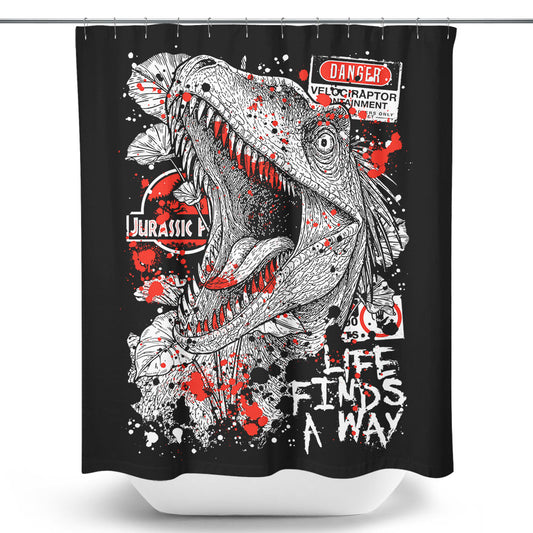 Clever Dino - Shower Curtain