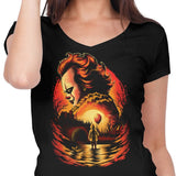 Clown Beneath the Moon - Women's V-Neck