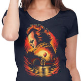 Clown Beneath the Moon - Women's V-Neck