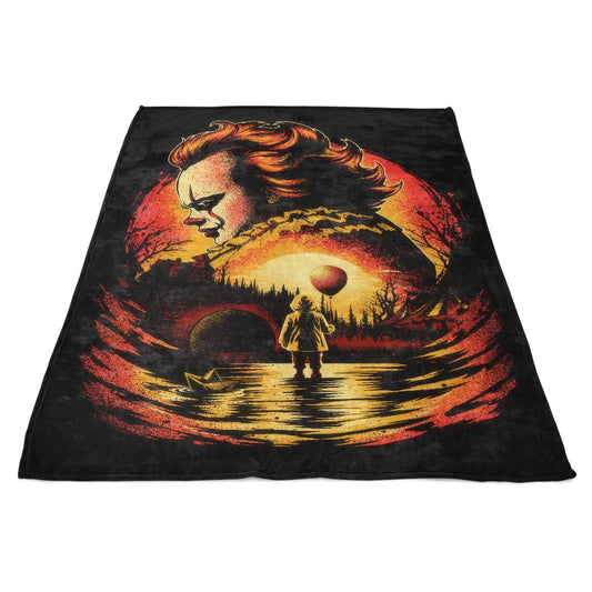 Clown Beneath the Moon - Fleece Blanket