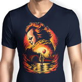 Clown Beneath the Moon - Men's V-Neck