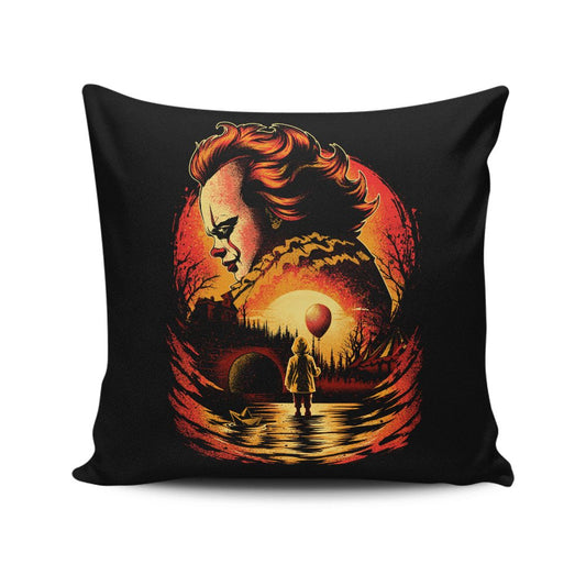 Clown Beneath the Moon - Throw Pillow
