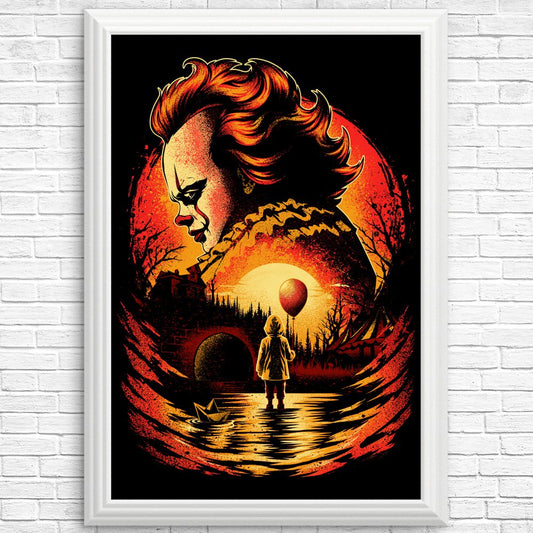 Clown Beneath the Moon - Posters & Prints