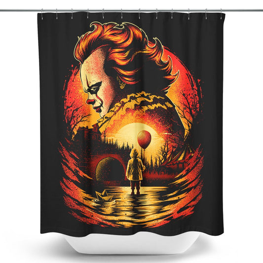 Clown Beneath the Moon - Shower Curtain