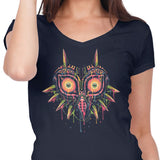 Colorful Mask - Women's V-Neck