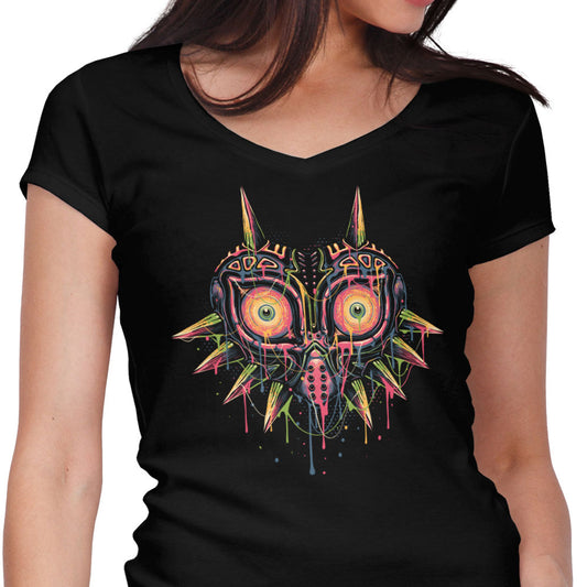 Colorful Mask - Women's V-Neck