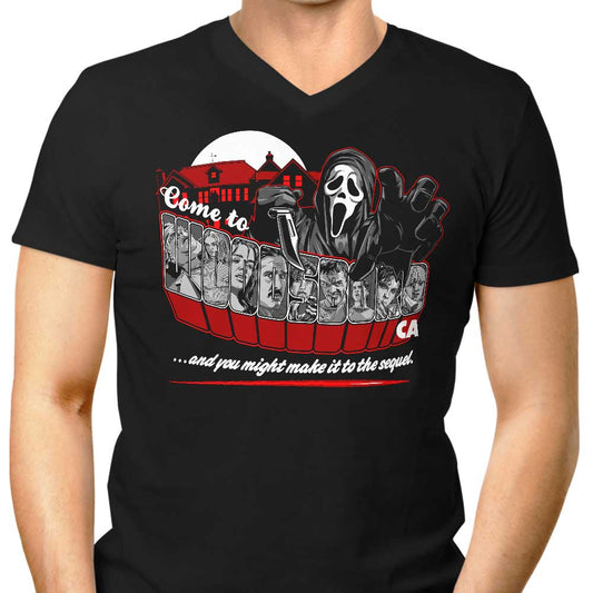 Come to Woodsboro - Men's V-Neck