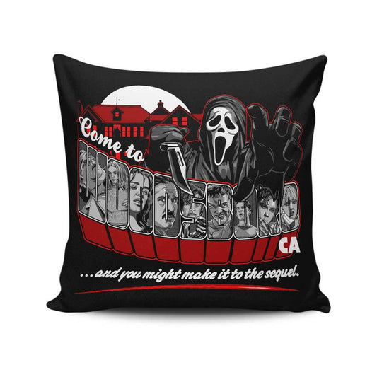 Come to Woodsboro - Throw Pillow