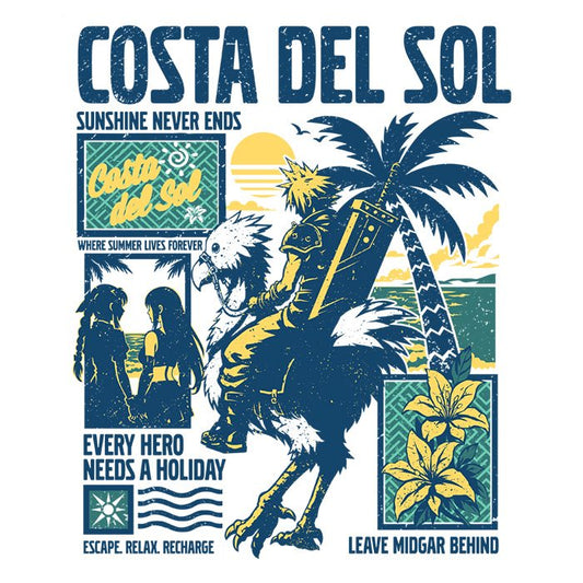 Costa Del Sol - 3/4 Sleeve Raglan T-Shirt