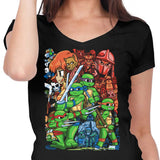 Cowabunga Pilgrim - Women's V-Neck