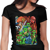 Cowabunga Pilgrim - Women's V-Neck