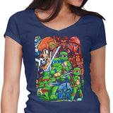 Cowabunga Pilgrim - Women's V-Neck