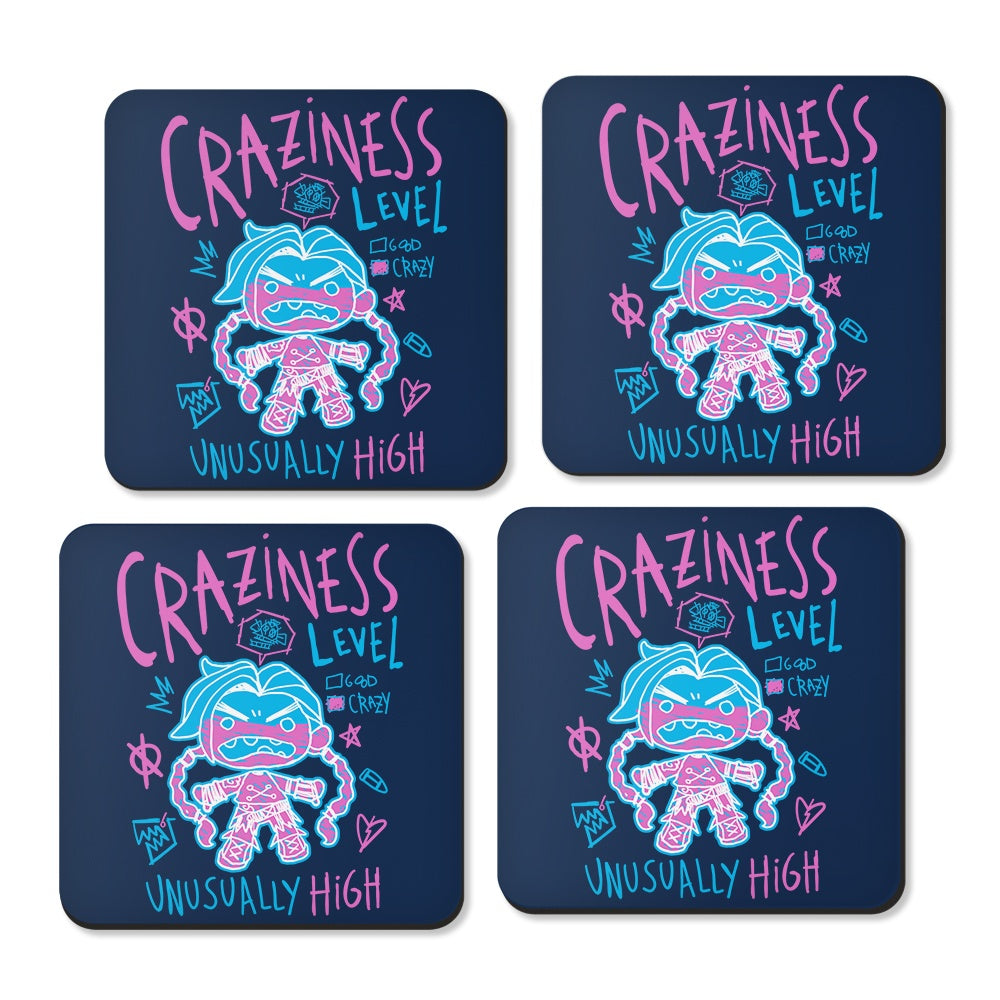 Craziness Level - Coasters