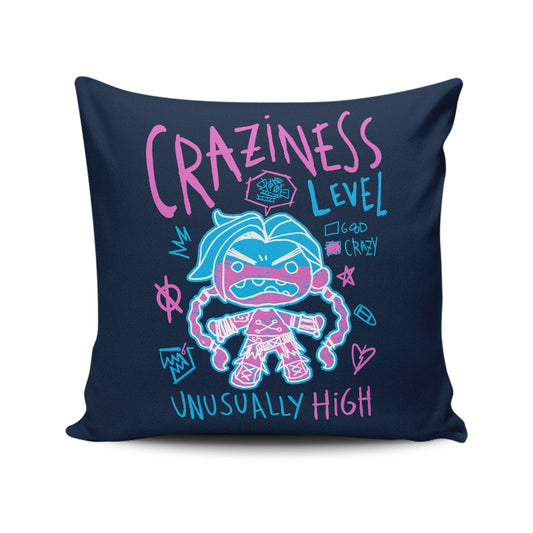 Craziness Level - Throw Pillow