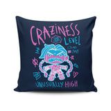 Craziness Level - Throw Pillow