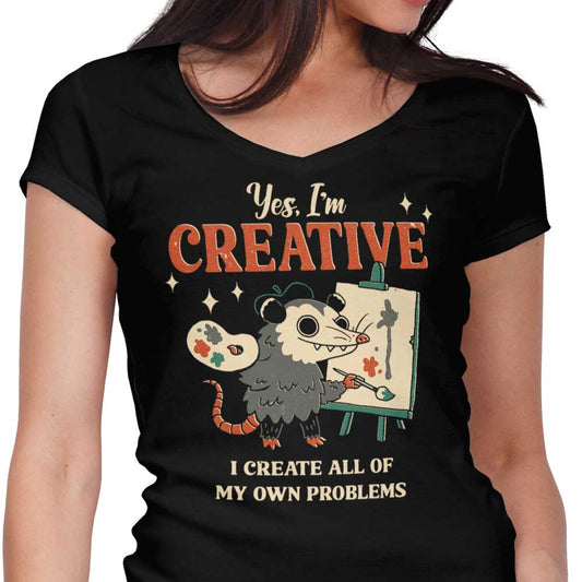 Creative Possum - Women's V-Neck