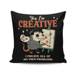Creative Possum - Throw Pillow