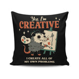 Creative Possum - Throw Pillow