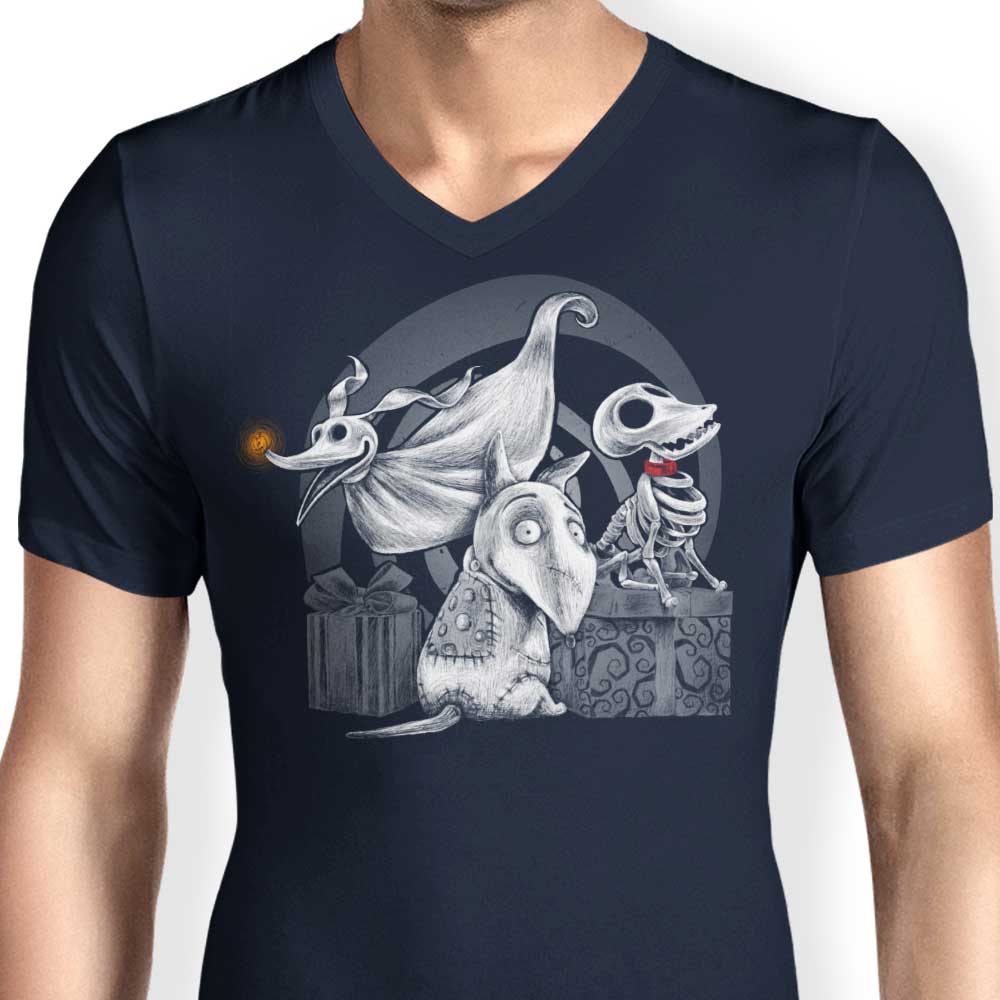 Creepy Dogs - Men's V-Neck