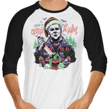 Creepy Xmas - 3/4 Sleeve Raglan T-Shirt