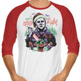 Creepy Xmas - 3/4 Sleeve Raglan T-Shirt