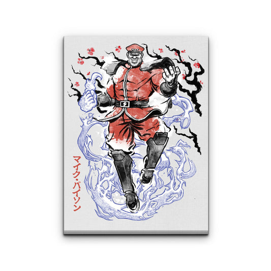 Crimson Dictator Sumi-e - Canvas Print