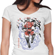 Crimson Dictator Sumi-e - Women's V-Neck