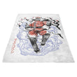 Crimson Dictator Sumi-e - Fleece Blanket