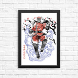 Crimson Dictator Sumi-e - Posters & Prints