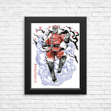 Crimson Dictator Sumi-e - Posters & Prints