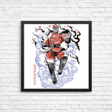 Crimson Dictator Sumi-e - Posters & Prints