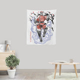Crimson Dictator Sumi-e - Wall Tapestry