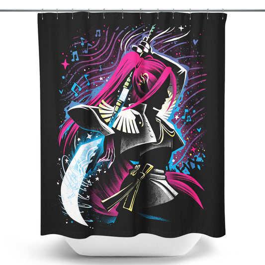 Crimson Moon - Shower Curtain